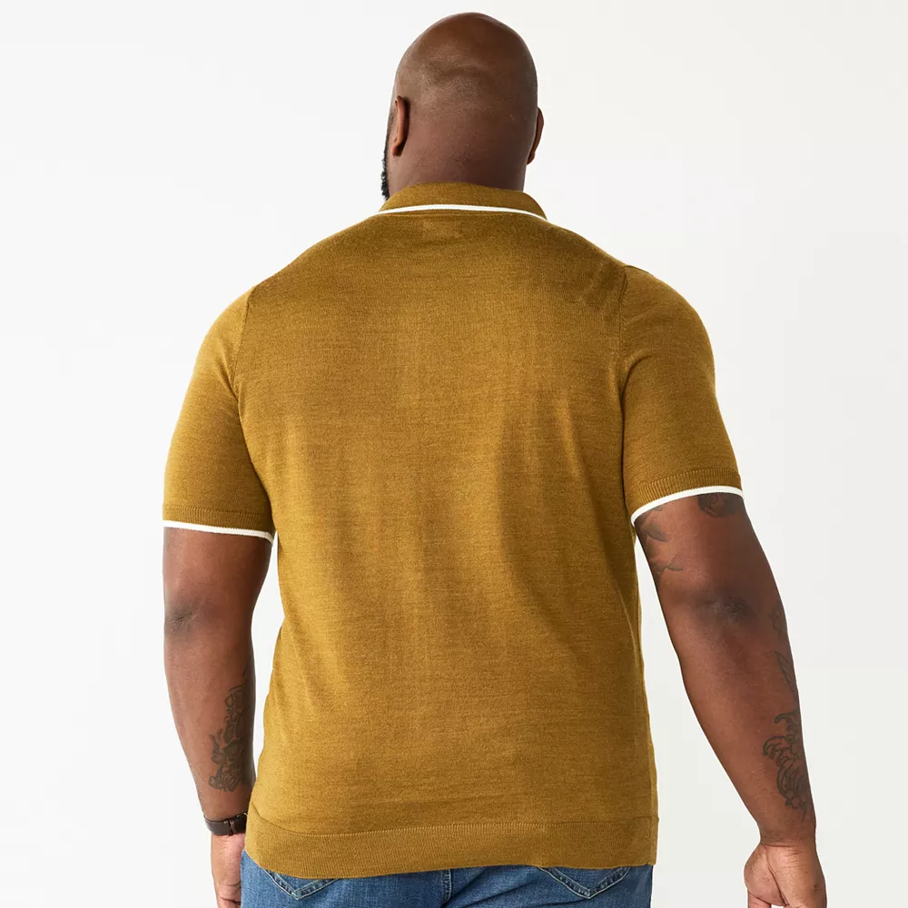 Big & Tall Apt. 9® Tipped Polo Sweater 4 Big & Tall Apt. 9® Tipped Polo Sweater - Image 2
