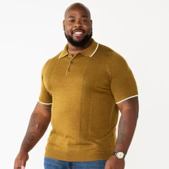 Big & Tall Apt. 9® Tipped Polo Sweater
