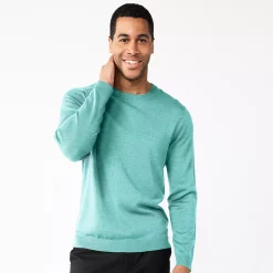 Men's Apt. 9® Merino Wool Blend Sweater -Campus Sutra Shop 5586557 Crystal Heather