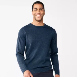 Men's Apt. 9® Merino Wool Blend Sweater -Campus Sutra Shop 5586557 Navy Purple