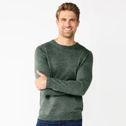 Men's Apt. 9® Merino Wool Blend Sweater -Campus Sutra Shop 5586557 Olive Marl