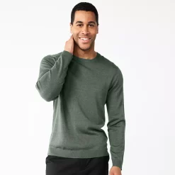 Men's Apt. 9® Merino Wool Blend Sweater -Campus Sutra Shop 5586557 Rustic Fern