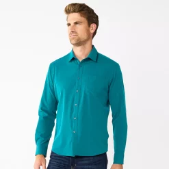 Men's Apt. 9® Athleisure Untucked-Fit Tech Shirt 18 Men's Apt. 9® Athleisure Untucked-Fit Tech Shirt -Campus Sutra Shop 5660049 Enchanted Blue