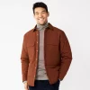 Men's Apt. 9® Quilted Puffer Shirt Jacket -Campus Sutra Shop 5670829 Cocoa Plum