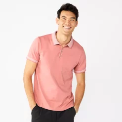 Men's Apt. 9® Ribbed Collar Polo -Campus Sutra Shop 5776418 Floating Rose