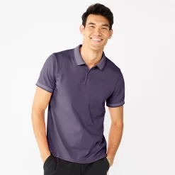 Men's Apt. 9® Ribbed Collar Polo -Campus Sutra Shop 5776418 Poisonous Plum