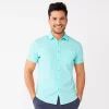 Men's Apt. 9® Athleisure Tech Button Front Shirt -Campus Sutra Shop 5800544 Coastal Waters