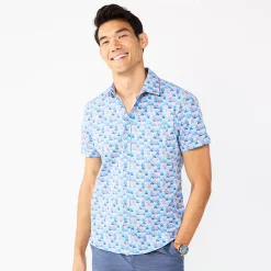 Men's Apt. 9® Athleisure Tech Button Front Shirt -Campus Sutra Shop 5800544 Ice Water