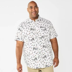 Big & Tall Apt. 9® Stretch Poplin Untucked Shirt 13 Big & Tall Apt. 9® Stretch Poplin Untucked Shirt -Campus Sutra Shop 5833262 Snow White