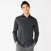 Men's Apt. 9® Slim-Fit Knit Spread Collar Dress Shirt -Campus Sutra Shop 5926774 Charcoal