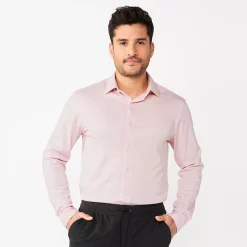 Men's Apt. 9® Slim-Fit Knit Spread Collar Dress Shirt 8 Men's Apt. 9® Slim-Fit Knit Spread Collar Dress Shirt -Campus Sutra Shop 5926774 Pink