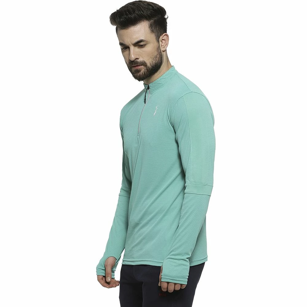 Campus Sutra Men Solid Full Sleeve Mock Neck T-Shirt 4 Campus Sutra Men Solid Full Sleeve Mock Neck T-Shirt - Image 2