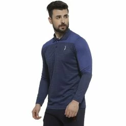 Campus Sutra Men Colour-Blocked Polo Neck T-Shirt