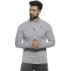 Campus Sutra Men Solid Full Sleeve Mock Neck T-Shirt -Campus Sutra Shop 6021985