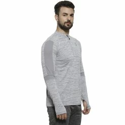 Campus Sutra Men Solid Full Sleeve Mock Neck T-Shirt -Campus Sutra Shop 6021985 ALT3