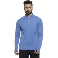 Campus Sutra Men Solid Full Sleeve Mock Neck T-Shirt