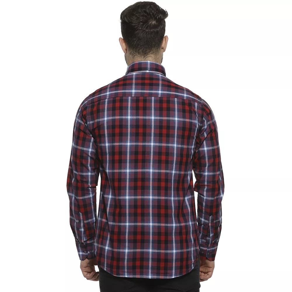 Campus Sutra Men Flat Collar Plaid Full Sleeve Shirt 5 Campus Sutra Men Flat Collar Plaid Full Sleeve Shirt - Image 3