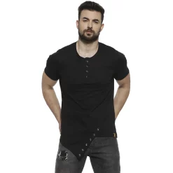Campus Sutra Men Solid Half Sleeve Crew Neck T-Shirt