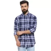 Campus Sutra Men Flat Collar Plaid Full Sleeve Shirt -Campus Sutra Shop 6062041