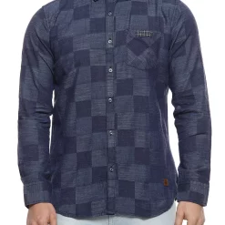 Campus Sutra Men Flat Collar Checkered Shirt -Campus Sutra Shop 6062053 ALT3