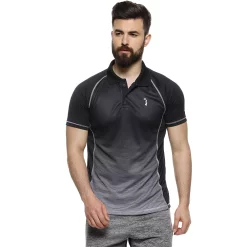 Campus Sutra Men Colour-Blocked Polo Neck T-Shirt