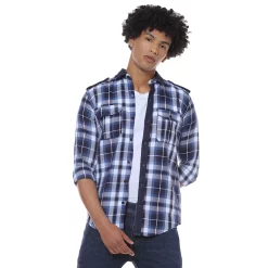 Campus Sutra Men Flat Collar Plaid Full Sleeve Shirt