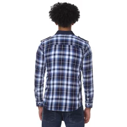 Campus Sutra Men Flat Collar Plaid Full Sleeve Shirt -Campus Sutra Shop 6190553 ALT2